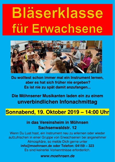 Bläserklasse für Erwachsene Möhnsener Musikanten