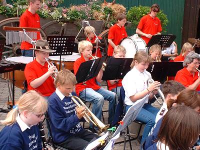 Geimeinsames Konzert Jugendblasorchzester Sachsenswald mit Køge Musikskoles Messingensemble