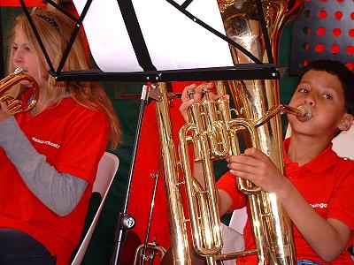 Geimeinsames Konzert Jugendblasorchzester Sachsenswald mit Køge Musikskoles Messingensemble in Trittau