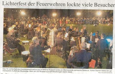 Bericht der LN vom 04.09.07 über das Lichterfest - Anklicken um Bericht zu lesen