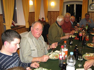 Probe des Musikzuges im Bürgerhaus im Dezember 2009