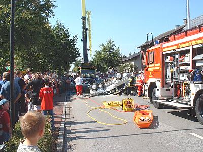 Einsatzübung beim Tag der offenen Tür bei der FF Schwarzenbek