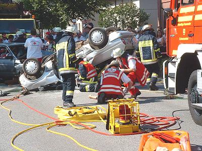 Einsatzübung  beim Tag der offenen Tür bei der FF Schwarzenbek