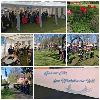 Möhsener Musikanten auf der Maifeier in Siebeneichen