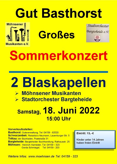 Sommerkonzert am 18. Juni 2022