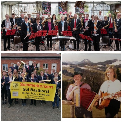 Das Stadtorchester Bargteheide, die Möhnsener Musikanten un die Broadwiesn freuen sich auf das Sommerkonzert am 18. Juni 2022