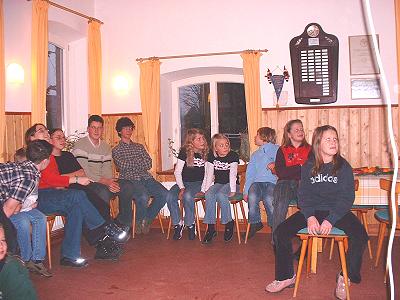 Weihnachtsfeier des Jugendblasorchesters bei der Dia-Show