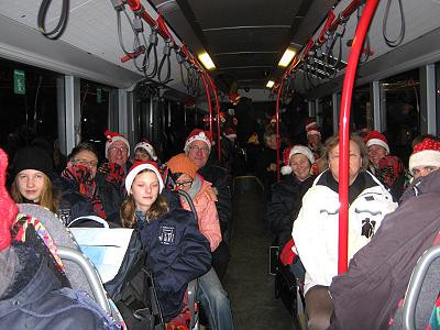 Musikzug und Jugendblasorchester musizieren 2010  auf dem Hamburger Weihnachtsmarkt