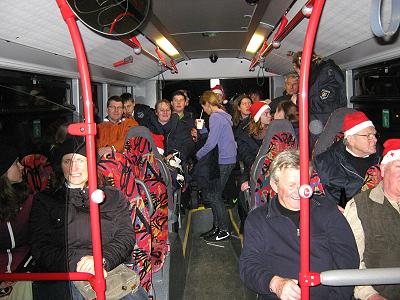 Musikzug und Jugendblasorchester musizieren 2010  auf dem Hamburger Weihnachtsmarkt